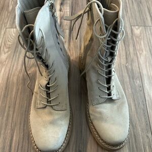 Sam Edelman tan Lace-Up Boots